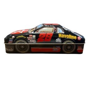 Collectible Nascar Black and Red Race Car Tin